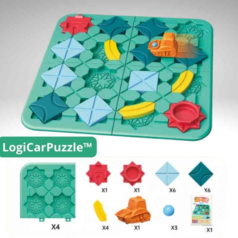 PACK-Puzzle de construction de route logique|LogiCarPuzzle™