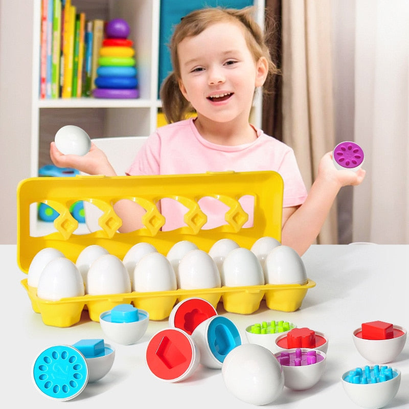 Z_Oeuformes™|Jouet éducatif pour enfants sur les couleurs et les formes 3D dans l'oeuf - bebemum