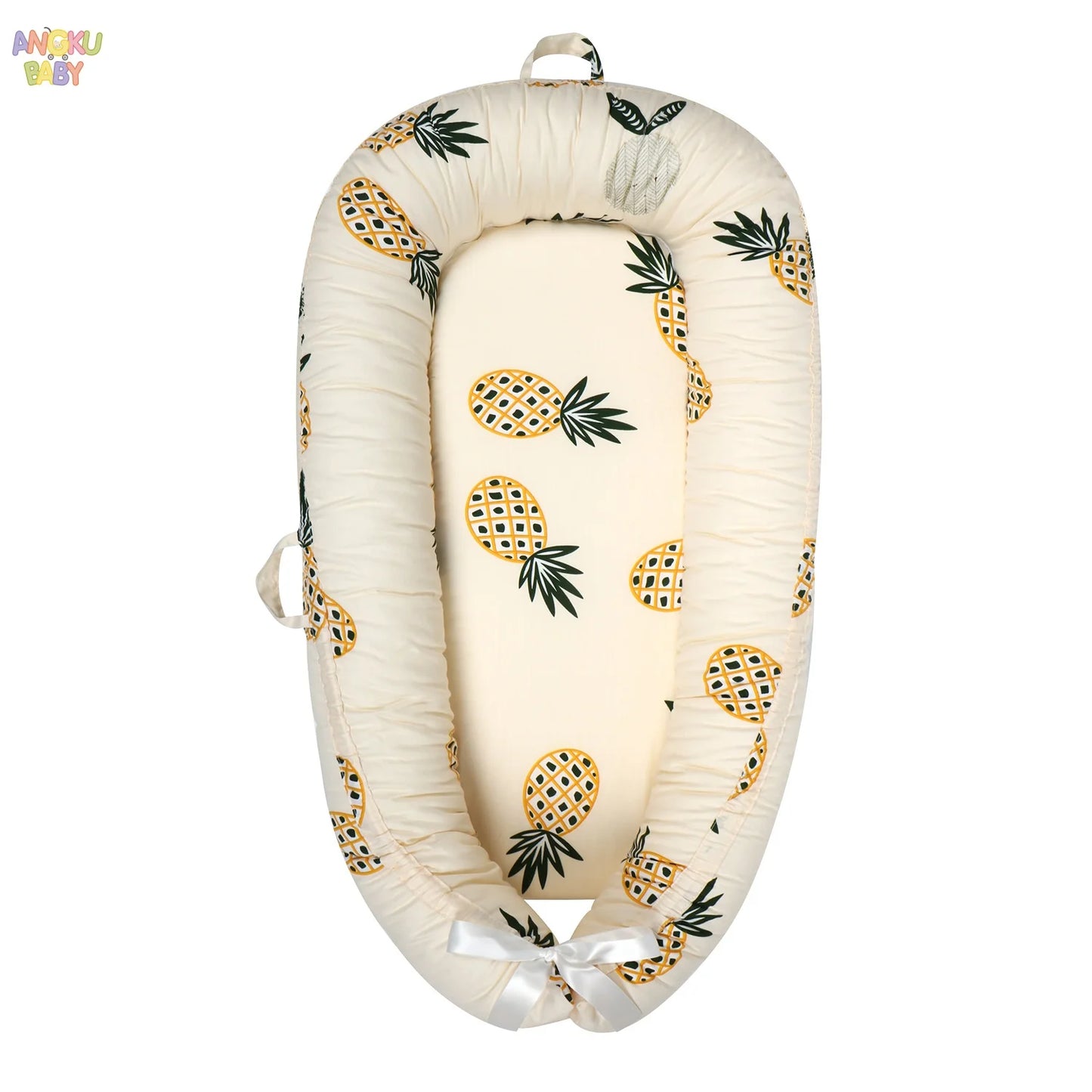 Detachable Baby Nest for Newborn 0-12 Months 100% Cotton Infant Nest for Boys & Girls Breathable Baby Lounger fit Home & Travel