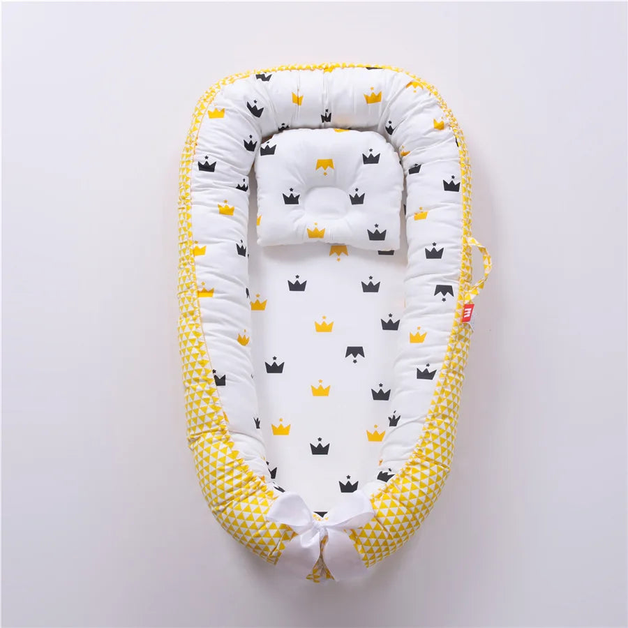 Baby Nest for Co Sleeping Newborn Baby Lounger Cotton Breathable Adjustable Baby Crib In Bed Portable